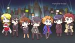  4boys cityscape dominator_(gun) formal ginoza_nobuchika gun handgun kagari_shuusei karanomori_shion karanomouri_shion kougami_shin'ya kougami_shinya kunizuka_yayoi masaoka_tomomi multiple_boys multiple_girls necktie pantyhose psycho-pass suit tsunemori_akane weapon 