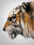  animal cat ikuyoan kaburagi_t_kotetsu mask no_humans photorealistic profile realistic solo tiger tiger_&amp;_bunny wild_tiger 