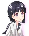  absurdres black_eyes black_hair dacchi highres kirigaya_suguha pout school_uniform serafuku short_hair sword_art_online 