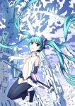  aqua_hair hatsune_miku hatsune_miku_(append) highres langjiao long_hair miku_append necktie solo thigh-highs thighhighs very_long_hair vocaloid vocaloid_append 