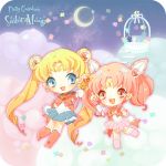 :d artemis basket bishoujo_senshi_sailor_moon blonde_hair blue_eyes boots bow cat chibi chibi_usa cooger crescent_moon flower full_body gloves hair_ornament heart long_hair luna_(sailor_moon) magical_girl moon mother_and_daughter multiple_girls open_mouth pink_hair pleated_skirt red_eyes sailor_chibi_moon sailor_moon skirt smile tiara title_drop tsukino_usagi twintails wand 