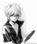  ct7621 gintama greyscale monochrome sakata_gintoki solo young 