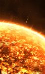  meteor no_humans original seafh space star_(sky) sun 