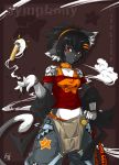  animal_ears black_hair breasts cat_ears cat_tail furry original petite-emi red_eyes short_hair tail 