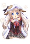 :d animal_ears blue_eyes blush fang hat little_busters!! long_hair noumi_kudryavka okitakung open_mouth school_uniform silver_hair skirt smile solo tail 