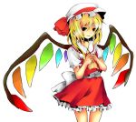  colored flandre_scarlet simple_background solo touhou tsukineko_(chatnoir65) white_background wings 