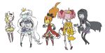  akemi_homura akemi_homura_(cosplay) cosplay fionna flame_princess grey_skin ice_queen jake kaname_madoka kaname_madoka_(cosplay) mahou_shoujo_madoka_magica marceline miki_sayaka miki_sayaka_(cosplay) pantyhose parody pink_skin princess_bubblegum sakura_kyouko sakura_kyouko_(cosplay) thighhighs tomoe_mami tomoe_mami_(cosplay) vee 