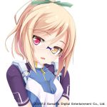  alena_larionov blonde_hair blush glasses hair_ribbon heterochromia looking_at_viewer lowres official_art ogami_kazuki open_mouth portrait power_dolls red_eyes ribbon simple_background yellow_eyes 