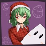  crescent green_hair hat highres kazami_yuuka miyo_(ranthath) nightcap pajamas red_eyes sandbag_(smash_bros) short_hair solo touhou 