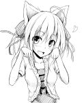  animal_ears blush cat_ears copyright_request flask_(pandora) heart looking_at_viewer paw_pose simple_background smile solo white_background 
