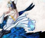  arm_up armpits detached_sleeves feathers gwendolyn hair_ornament kaikai0505 odin_sphere side solo tiara 