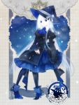  cravat dress hat nail_polish original pantyhose pixiv_witch_craft_school white_hair witch_hat yuukichi 