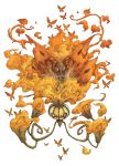  butterfly chandelure fire highres kuuneru pokemon pokemon_(creature) shiny_pokemon volcarona 