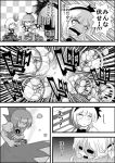  ascot cirno comic gonnzou highres konpaku_youmu monochrome multiple_girls mystia_lorelei rumia short_hair touhou translated translation_request wings yakumo_yukari 