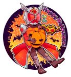  1boy halloween horns jack-o&#039;-lantern jack-o'-lantern kamen_rider kamen_rider_kiva_(series) kamen_rider_wizard kamen_rider_wizard_(series) kivat-bat_iii male mask mofuko red_eyes tailcoat 