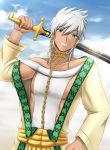  chain chains fuuma_nagi green_eyes magi_the_labyrinth_of_magic sharrkan sword weapon white_hair 
