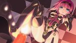  agarest_senki_mariage aqua_eyes bdsm blade_(lovewn) boots candle elbow_gloves farsia_(agarest_senki) fire gloves headband lowres official_art pink_hair solo thigh-highs thigh_boots thighhighs 