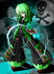  absurdres artist_request blue_eyes creeper electricity green highres jacket minecraft personification 
