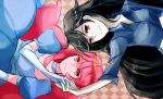  2girls adventure_time black_hair dress female long_hair marceline multiple_girls pink_eyes pink_hair princess_bubblegum red_eyes 