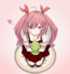  chawa_(yossui009) doll heart highres original pink_eyes pink_hair seiza sitting smile 
