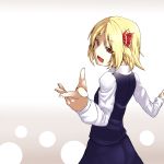  fang fingers highres kurehon_shouya looking_back rumia solo touhou 