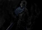  armor artorias_the_abysswalker dark_souls full_armor gauntlets helmet highres knight male norihiro_(tsu-mukimuki) plume solo sword weapon 