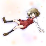  1girl brown_eyes brown_hair hidamari_sketch kinfuji school_uniform short_hair yuno 