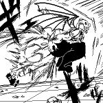  balrog demolt demon_girl fight horns konjiki_no_gash!! laila magic moon wings 