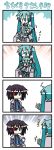  &gt;_&lt; 4koma chibi chibi_miku comic couch hatsune_miku heterochromia lap_sitting minami_(colorful_palette) silent_comic sitting sitting_on_lap sitting_on_person surprised sweatdrop twintails utau vocaloid waving yokune_ruko |_| 