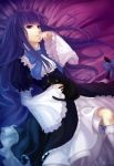  blue_hair bow cat cat_tail frederica_bernkastel long_hair purple_eyes robinexile socks tail umineko_no_naku_koro_ni violet_eyes 