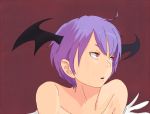  bat_wings bored head_wings headwings lilith_aensland looking_away portrait purple_hair red_eyes short_hair solo vampire_(game) wings yammy_(artist) yammy_(cellblo) 