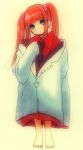  formal hair_bobbles hair_ornament necktie oversized_clothes red_hair redhead sarasara suit twintails umineko_no_naku_koro_ni ushiromiya_ange 