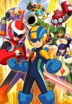  blues_exe green_eyes gyroman helmet magnetman medi napalman official_art robot rockman rockman_exe searchman 