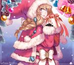  blue_eyes bow christmas gift long_hair original solo ymy 