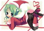  blush boots hat open_mouth original panties panties_under_pantyhose pantyhose santa_costume santa_hat sazaki_ichiri solo underwear 