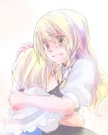  back blonde_hair comforting hand_on_head hug kirisame_marisa komota sad tears touhou 