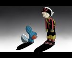  1boy full_body hat mudkip pokemon pokemon_(creature) pokemon_special ruby_(pokemon) standing 