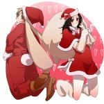  axis_powers_hetalia blush boots china_(hetalia) crossdressing crossdressinging hachikotohi heart looking_back multiple_boys sack santa_costume trap united_kingdom_(hetalia) 