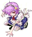  alternate_costume apron dr.c dress electricity enmaided hairband heart komeiji_satori maid maid_headdress pink_hair red_eyes ribbon short_hair short_sleeves solo thigh-highs thighhighs touhou 