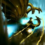  atomic_ray battle epic godzilla godzilla_(series) king_ghidorah 