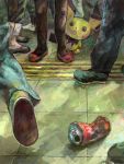  feet legs mado_hana pichu pokemon pokemon_(creature) standing street tegaki thigh-highs thighhighs walking 