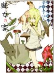  blonde_hair blood braid cat green_eyes highres key knife majo_no_ie rust scissors stuffed_animal stuffed_toy teddy_bear the_witch&#039;s_house the_witch's_house twin_braids viola_(majo_no_ie) viola_(the_witch&#039;s_house) viola_(the_witch's_house) 