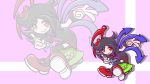  asymmetrical_wings black_hair black_legwear blush_stickers bow dr.c dress houjuu_nue open_mouth red_eyes short_hair short_sleeves smile solo thigh-highs thighhighs touhou ufo wings 