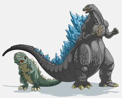  father_and_son godzilla godzilla_(series) little_godzilla safe 