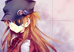  animal_hat badge blue_eyes breasts brown_hair button_badge cat_hat ech evangelion:_3.0_you_can_(not)_redo eyepatch hat long_hair neon_genesis_evangelion pins rebuild_of_evangelion shikinami_asuka_langley solo soryu_asuka_langley souryuu_asuka_langley track_jacket track_suit 