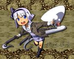  blue_eyes casual contemporary ghost hair_ribbon hitodama katana konpaku_youmu konpaku_youmu_(ghost) ribbon scabbard sheath sheathed silver_hair solo sword touhou weapon yuuzii 