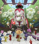  bald blonde_hair butterfly facial_hair flower ladder leaf louie multiple_boys mustache naru_(wish_field) olimar pikmin pikmin_(creature) pikmin_2 pointy_ears red_eyes sitting space_craft spacesuit 