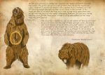  creature english michael_casteel no_humans pokemon realistic teddiursa text ursaring 