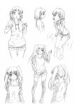  copyright_request highres iyakun monochrome simple_background sketch smile thigh-highs thighhighs twintails white_background 