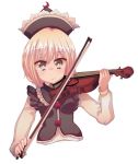  cream_(nipakupa) instrument looking_at_viewer lunasa_prismriver simple_background smile solo touhou violin white_background 